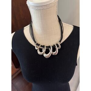 Vintage Electroform 925 Sterling Silver Necklace – Israel Modernist, 35 g